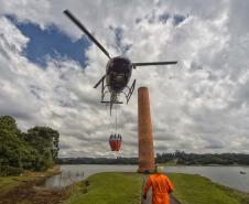 Foto de exercício de treinamento do IAT com helicóptero