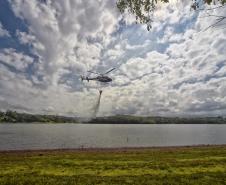 Foto de exercício de treinamento do IAT com helicóptero