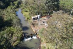 Foto aérea de bacia hidrográfica