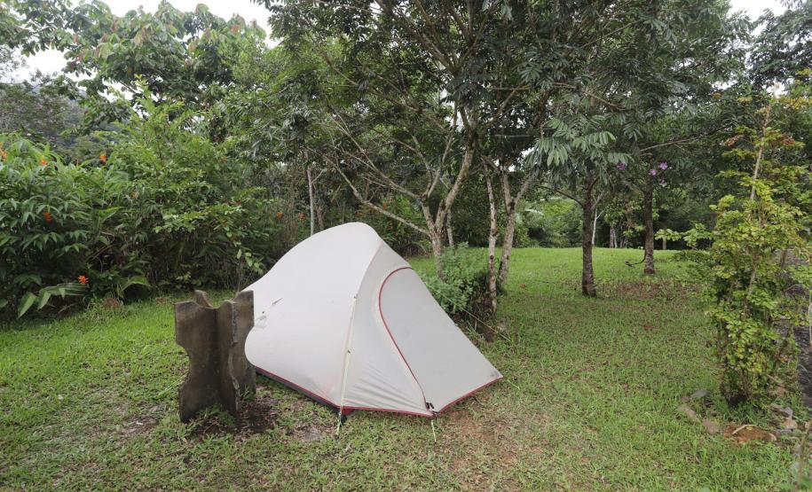 Foto de área de camping do Parque Pico Marumbi
